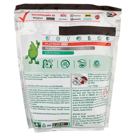 Fairy Pastiglie Lavastoviglie Platinum, Detersivo Piatti Limone, 54 Capsule 805 g